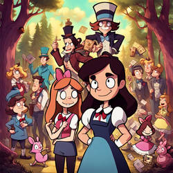 Alice in Wonderland amalgam parody