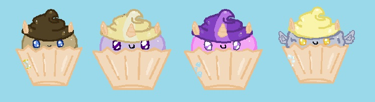 The Whooves Family as cupcakes