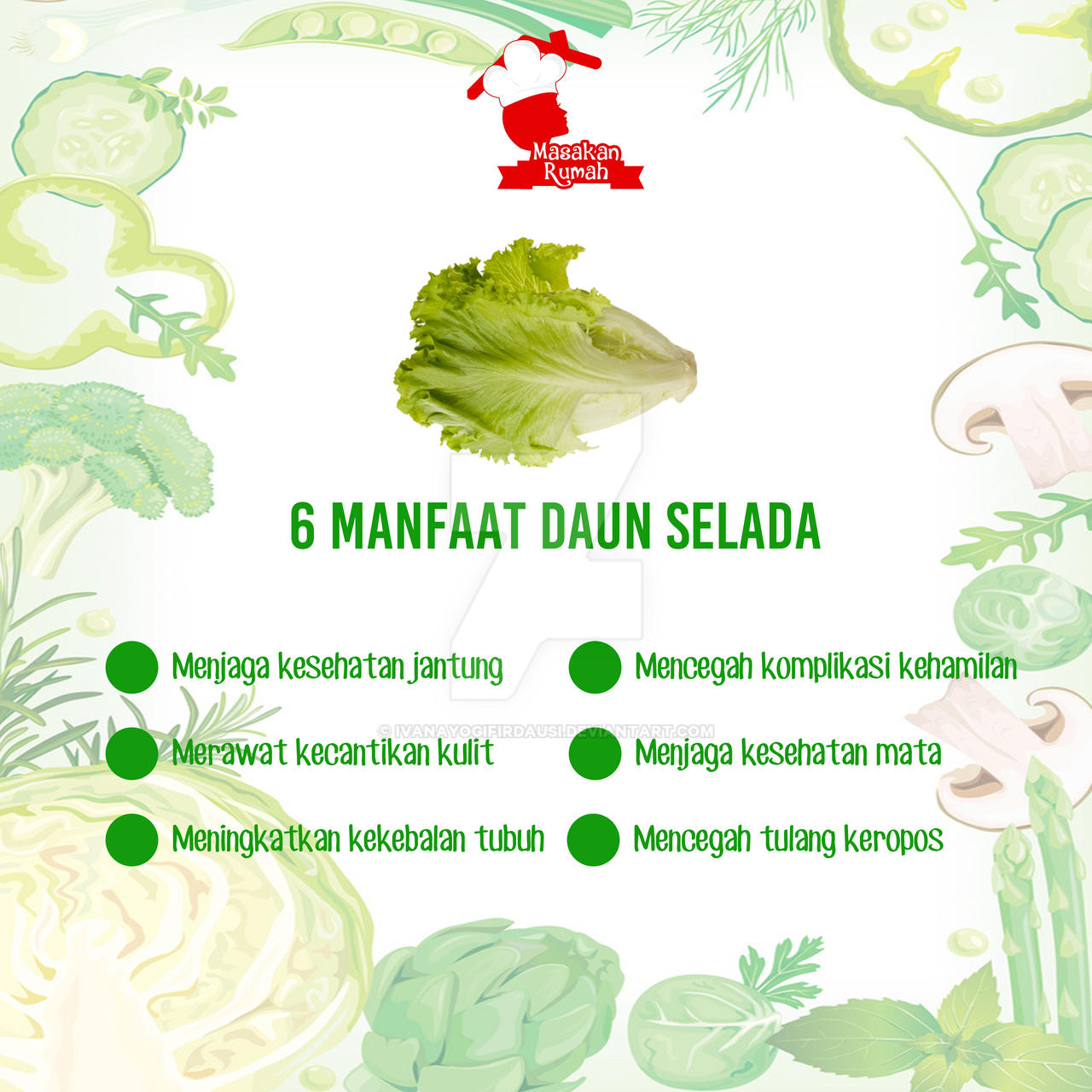 6 Manfaat Daun Selada By Ivanayogifirdausi On Deviantart