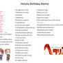 Hetalia Birthday Meme