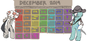 MushyMoth Event Calendar December 2019 by Swuishi