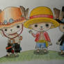 Chopper as Luffy, Ace, Sabo