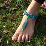 Blue Agate and Howlite Barefoot Sandal
