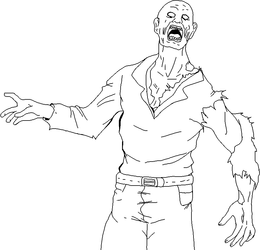 zombie line art