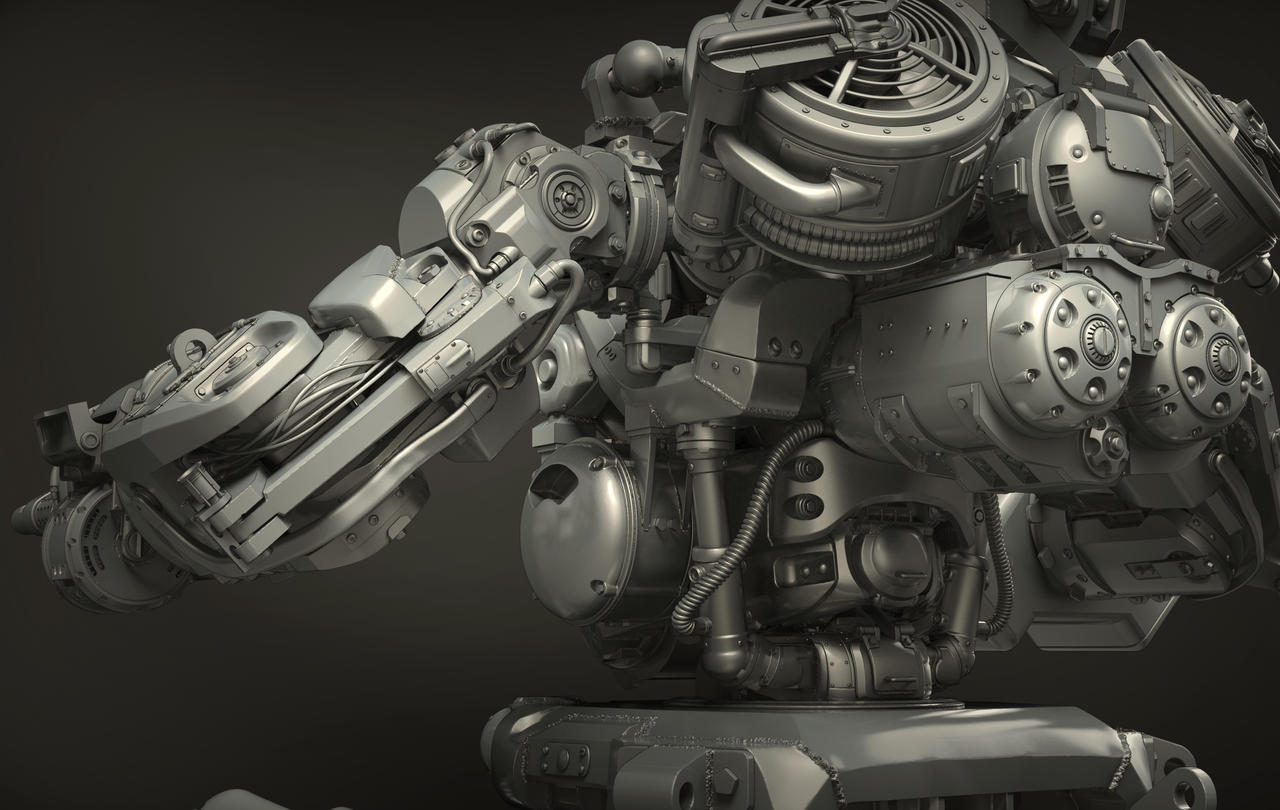 Fallout 4 Sentry bot Rear detail shot by Vsions on DeviantArt
