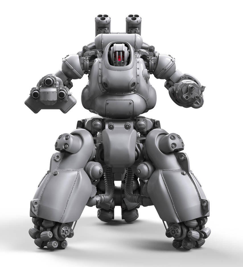 Fallout 4 Sentry Bot Front Grey by Vsions on DeviantArt