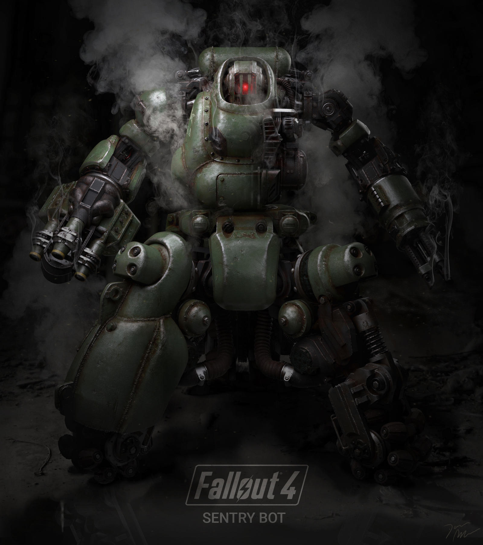 Sentinel Bot Fallout Fallout 4 Sentry Bot Cross Section Poster by Vsions on DeviantArt