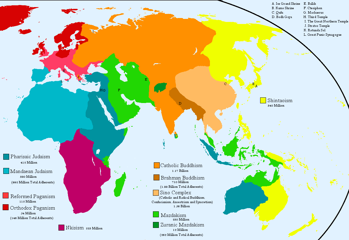 world religions map