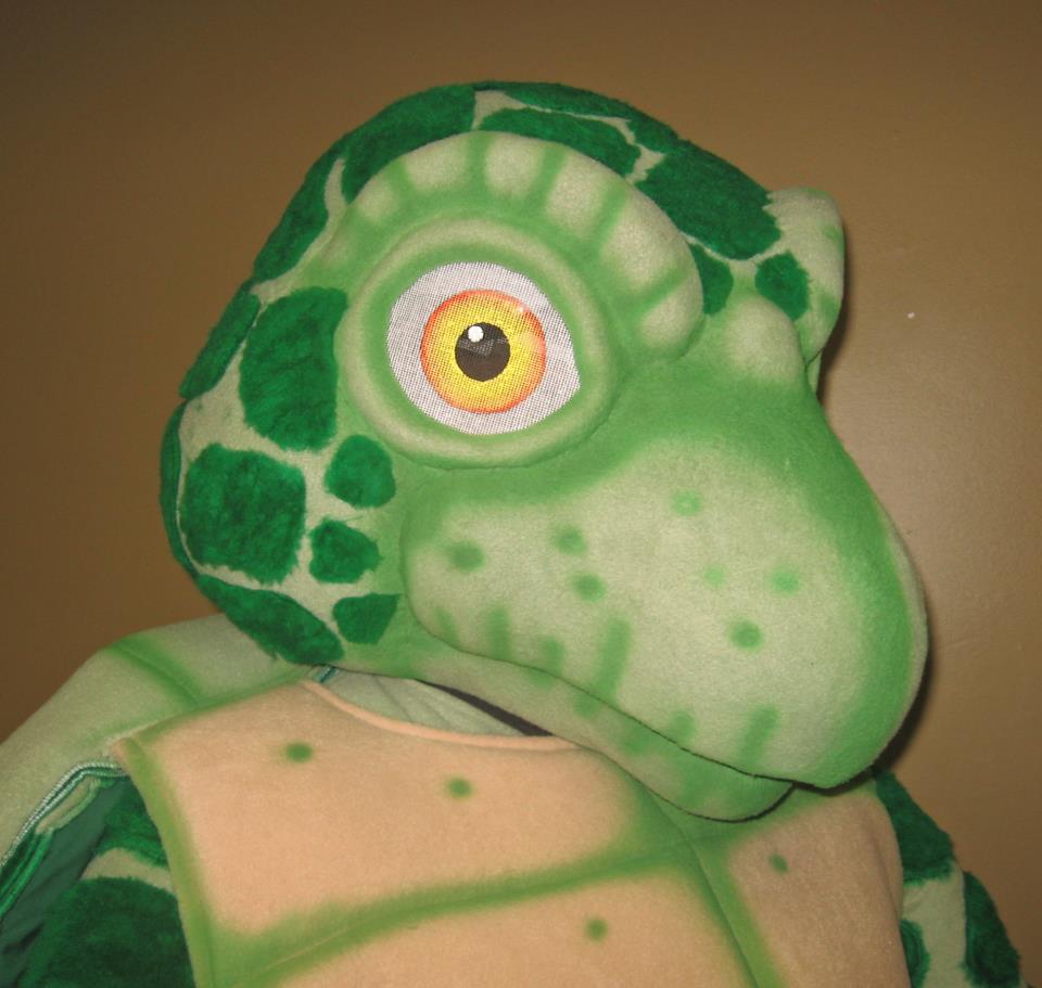 Sea Turtle Mascot Head