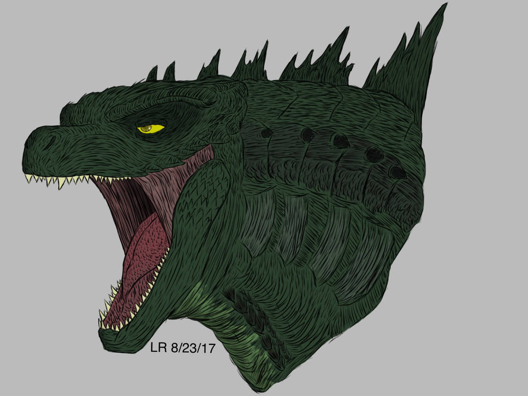 Godzilla head by Kidkaiju2001 on DeviantArt