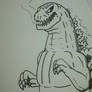 Inktober Day #24: Godzilla