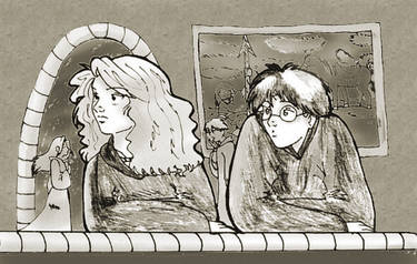 Harry and Hermione in Book 5