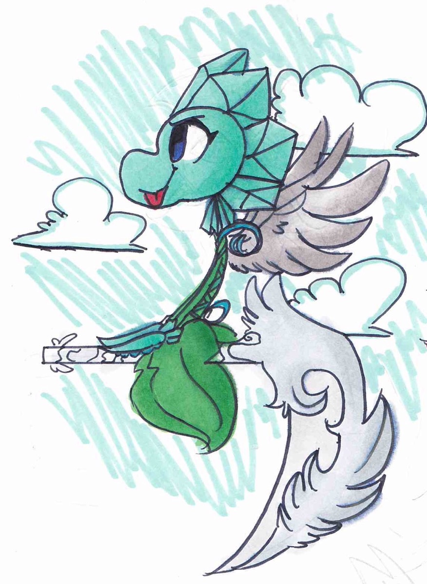 An Angel on her scythe (Art by Ze Chompy)