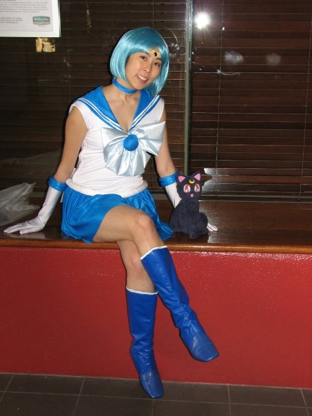 Sailor Mercury and Luna