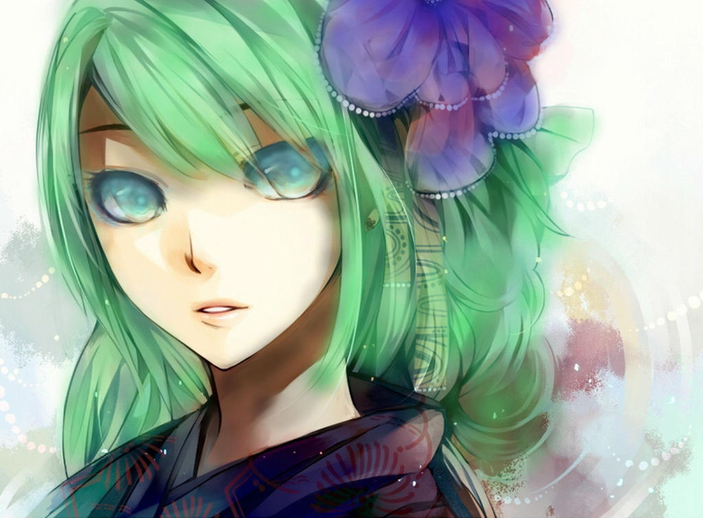 Green Haired Girl by nightlover4ever on DeviantArt. 