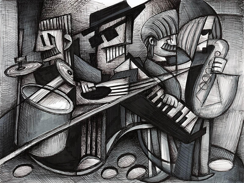Imaginary Still-life No.3, with Four Piece Band by grr9 Imaginary Still-life No.3, with Four Piece Band by grr9