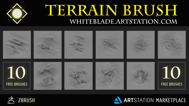 45 TERRAIN BRUSHES AND HEIGHTMAPS - FREE