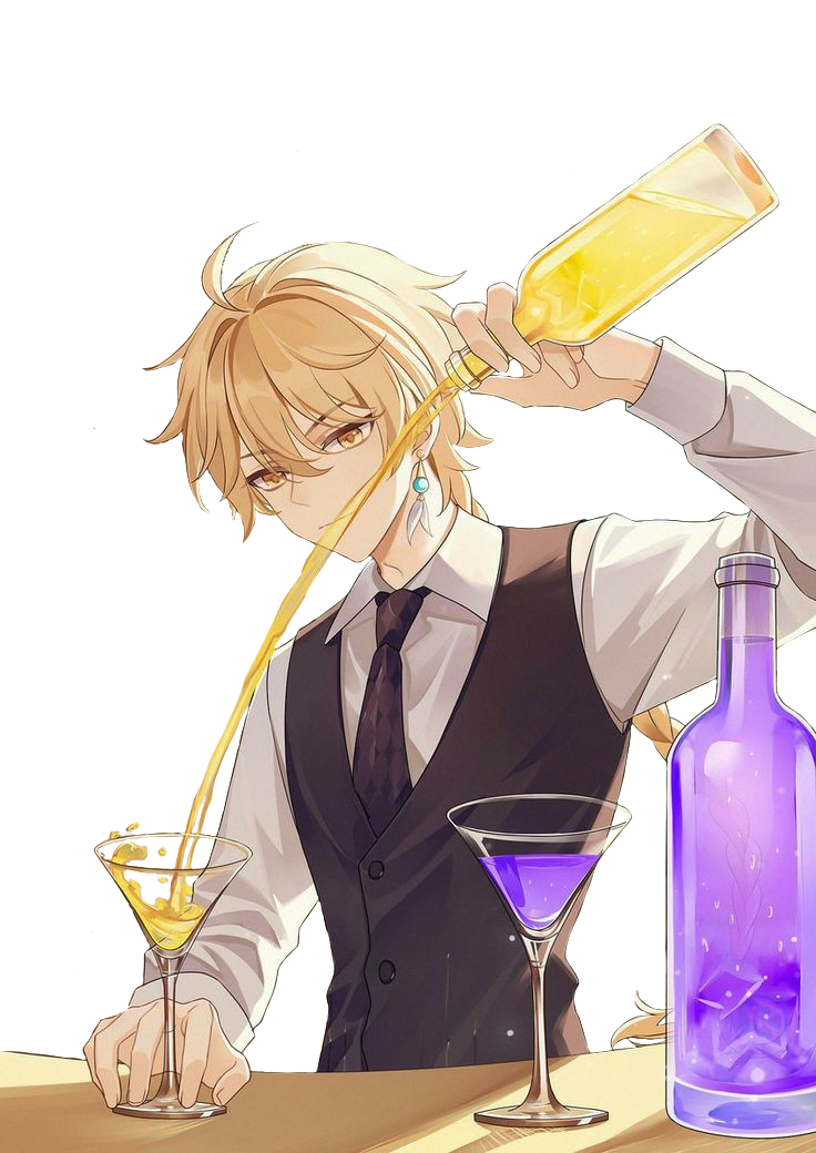 Aether - Genshin impact render by Helenzyn on DeviantArt