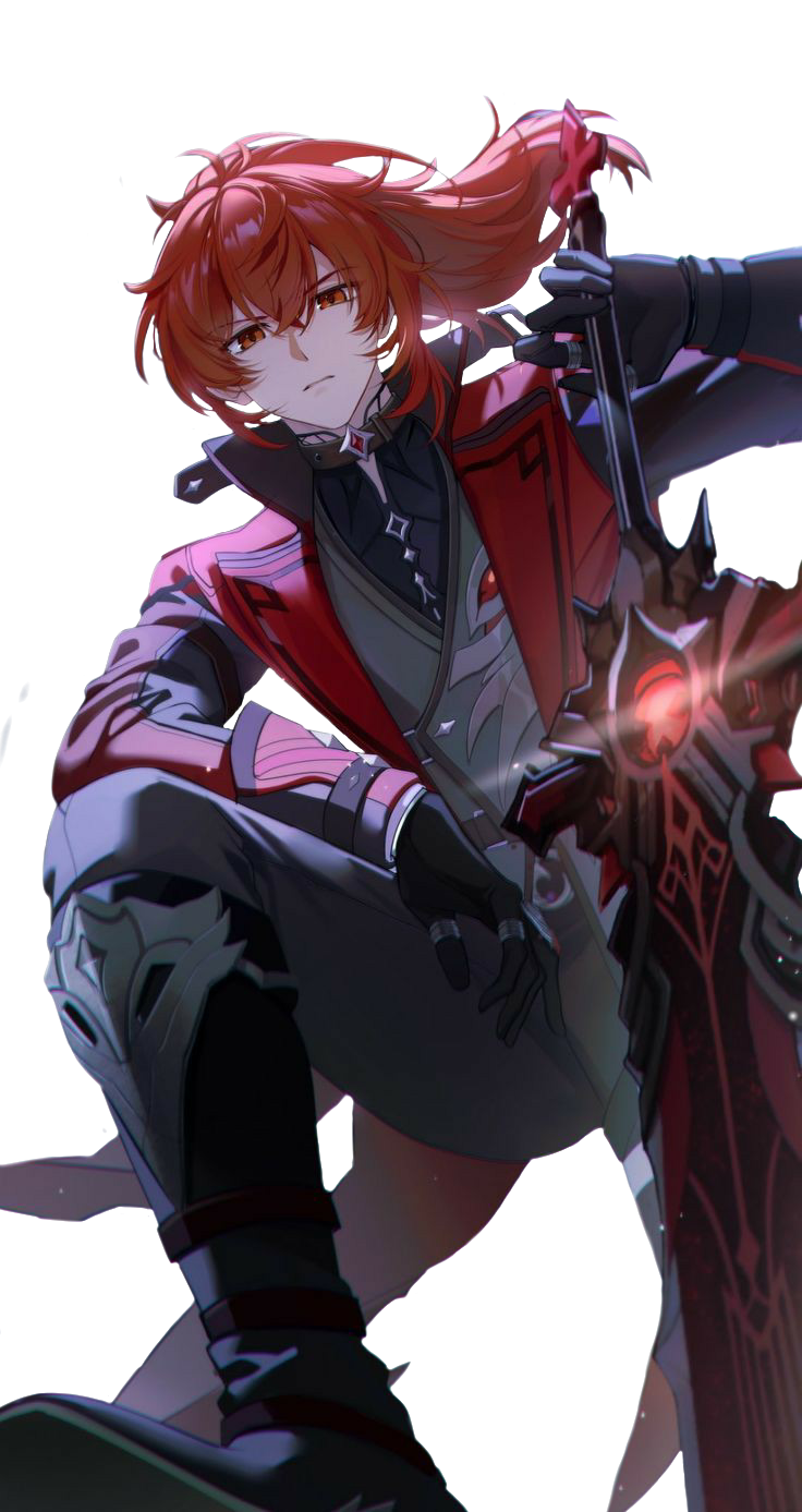 Diluke Diluc - Genshin impact render by Helenzyn on DeviantArt