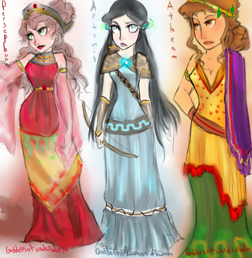 Persephone Artemis Athena