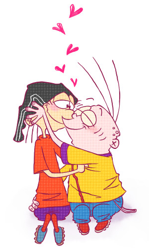 EEnE-Kiss -Cartoon Style- by chidoriashi on DeviantArt