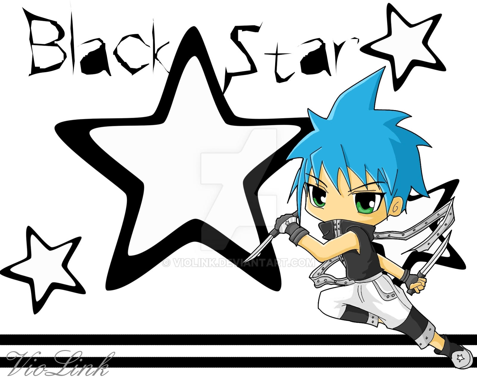 Black Star chibi_wallpaper