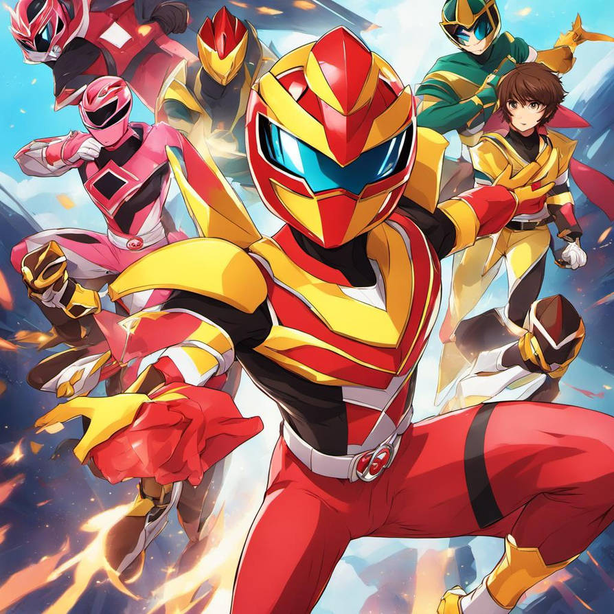Power Rangers Brown R Power Rangers RedNinja Brown hair fair skin a boy' by hyu7109502 on ...