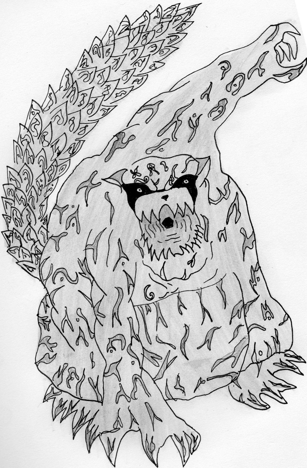 Shuke Beta Coloring Shukaku by blueshadow1219 on DeviantArt
