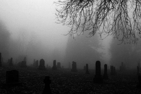 Grave yard across from Motel 6