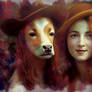 Cow girl TF - Mixed media and ai art