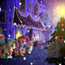 The First Snow - MLP Mane 6 Christmas Wallpaper