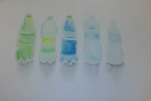 Bottles in Chalk Pastel