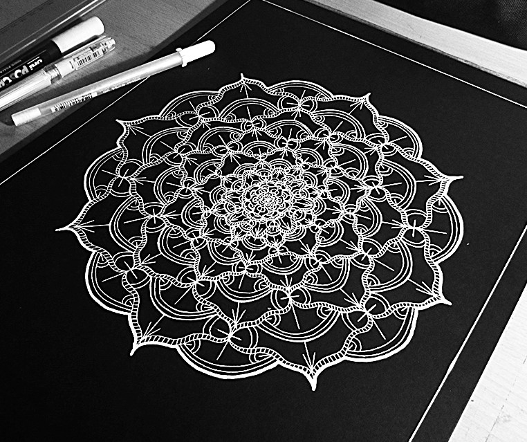 Organic White Mandala