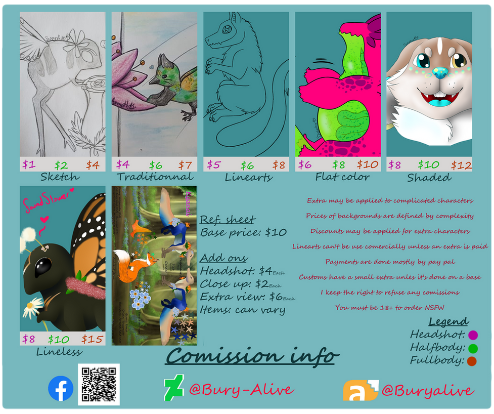 Pricelist for comissions