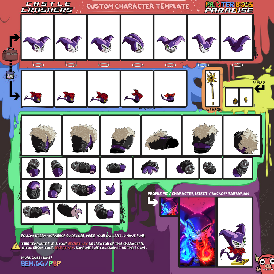 Impmon Castle Crashers Character Sheet by AlcoholicTails on DeviantArt