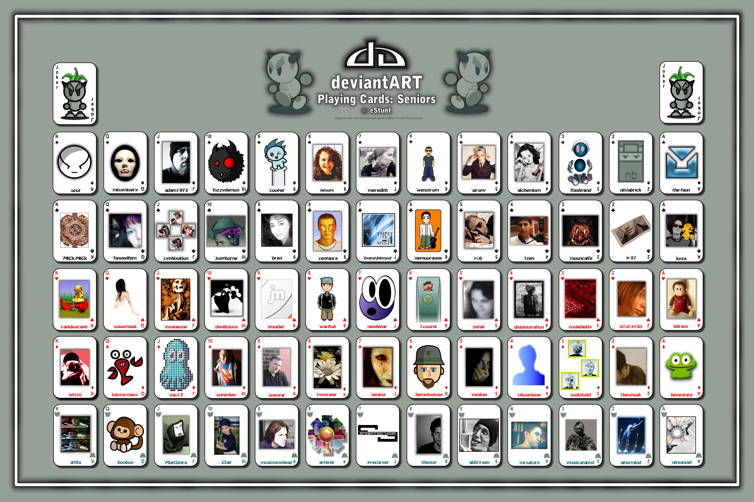 devART Playing Cards: Seniors by mattdanna on DeviantArt