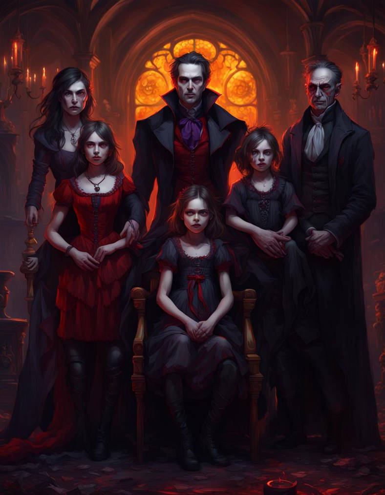 Day 24: Vampire Family Portrait by DeniseG02 on DeviantArt