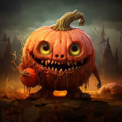 Drawtober 2 - Pumpkin Monster