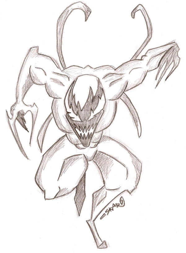 Carnage Sketch by OneWingedBoy on DeviantArt