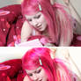 pink hair retouch