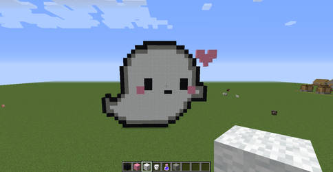 Cute ghost pixel art