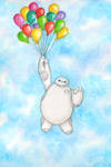 Baymax and balloons by ArunaWolf