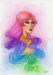 Rainbow in my hair by ArunaWolf