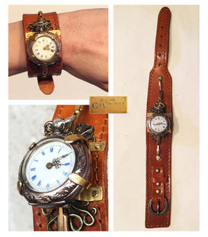 woman steampunk wristwatch