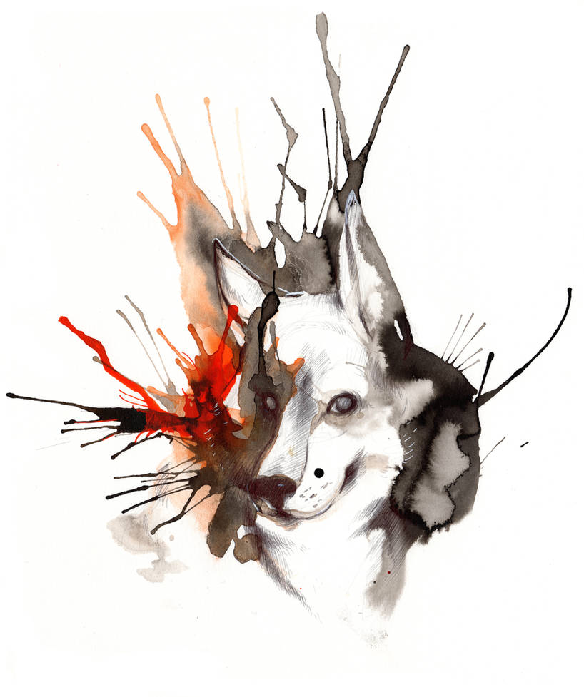 Ink Wolf II by RubisFirenos on DeviantArt