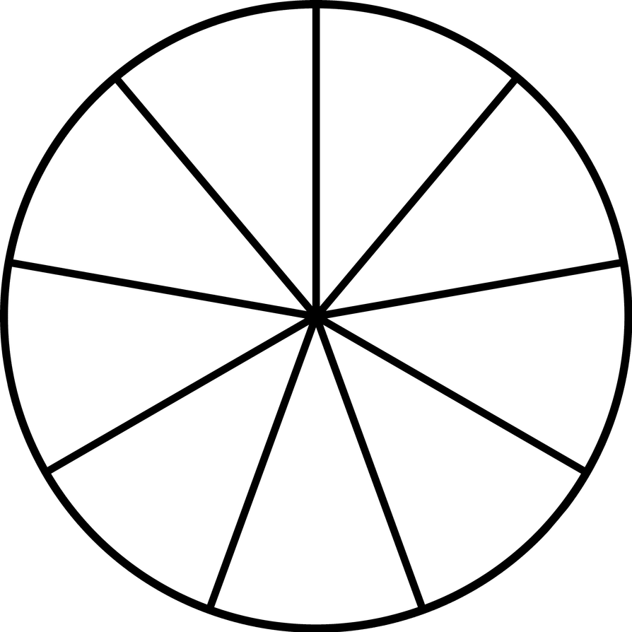 Круг разделенный на 9 секторов