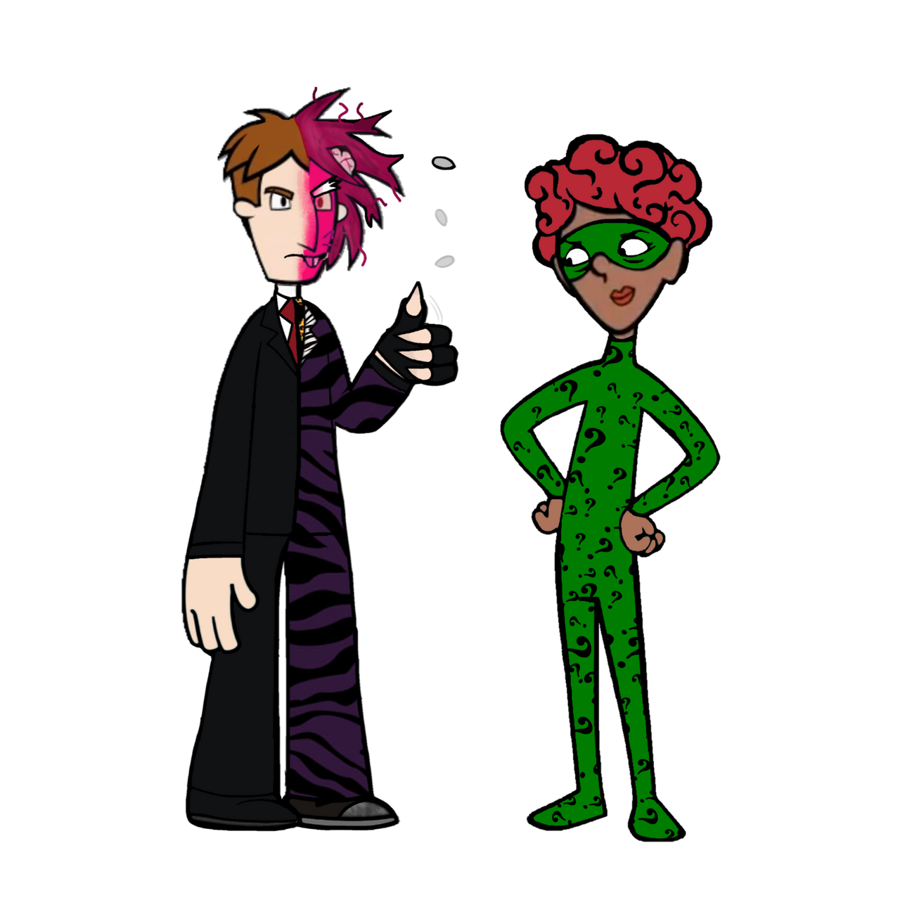 Dr. Two Face and Ms. Riddler (Batman Forever) by adriantheanimator02 on ...