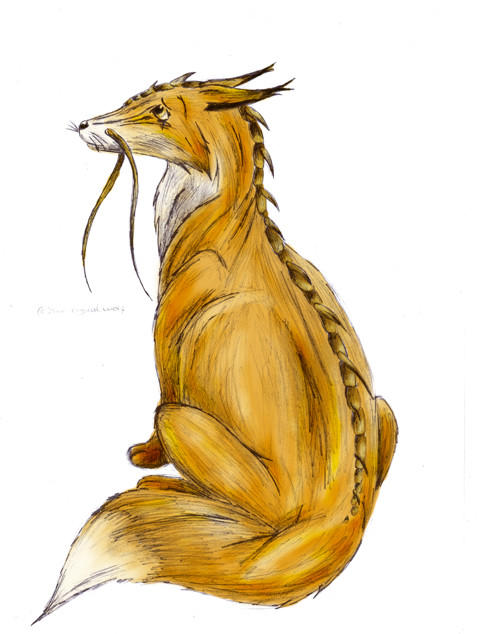 Fox Dragon Deviantart fox dragon coloured by true-crystalwolf on DeviantArt