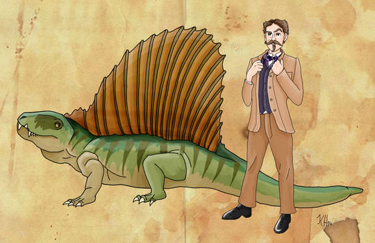 Edward D. Cope and his Dimetrodon