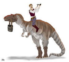 Josef Tyrrell and his Albertosaurus